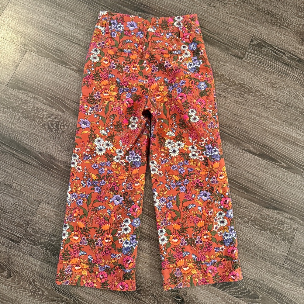 Maeve Orange Floral Wide-Leg Pants - Picture 7 of 7